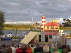 Hafenbühne in der Stadt Usedom