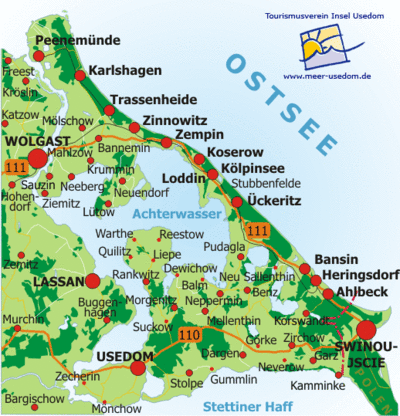 Insel Usedom Karte